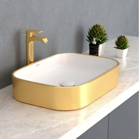 Thin rim table top wash basin